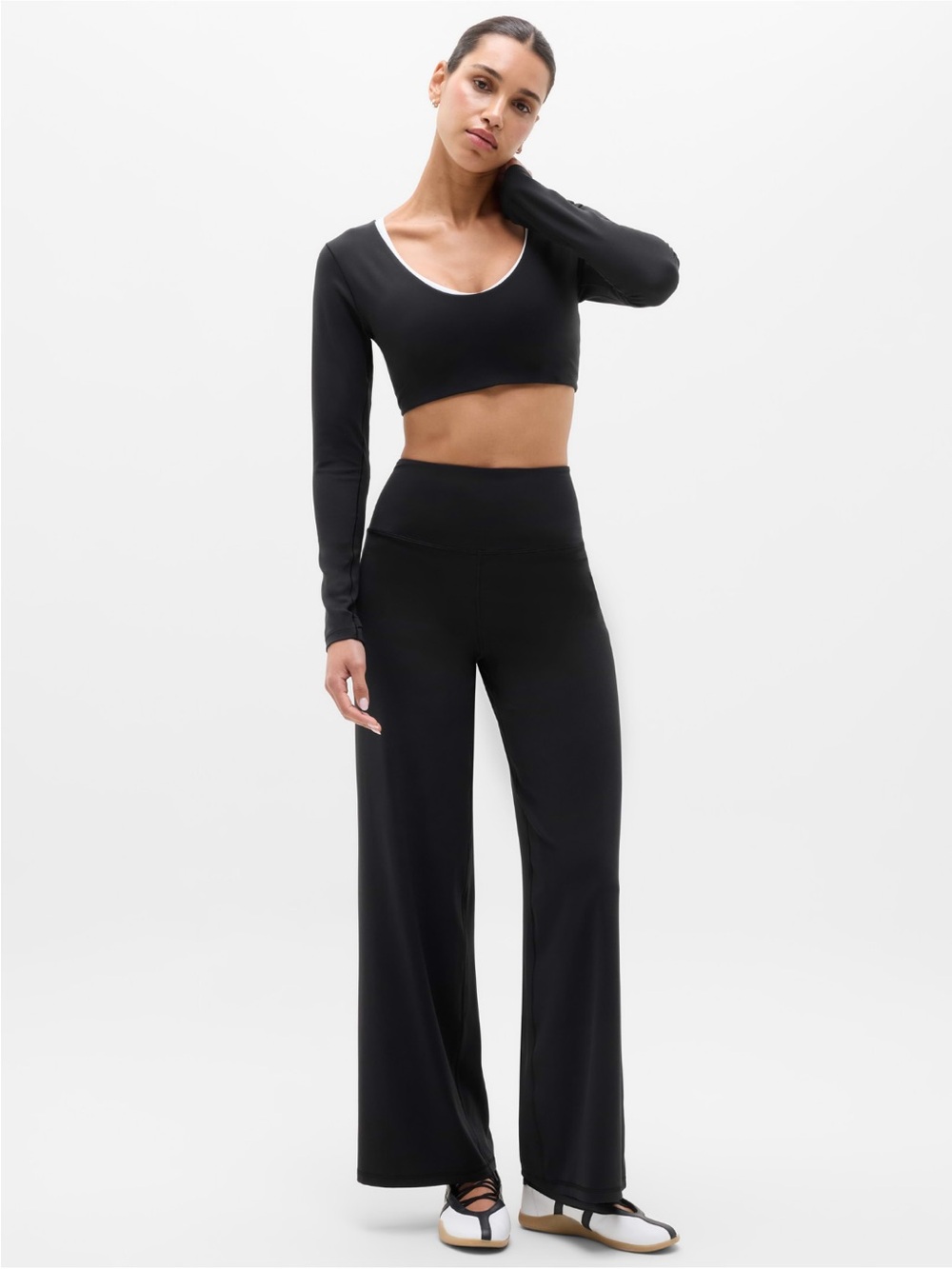 Athleta ELATION ULTRA HIGH RISE Black High-Rise Wide-Leg Pants